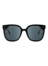 Back View - Click To Enlarge - CHAMELO - Veil Alpha Lens Smart Glasses — Glossy Black Frame/Smoke Lenses