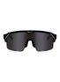 Detail View - Click To Enlarge - CHAMELO - Music Shield HVL Lens Smart Glasses — Matte Black Frame/Smoke Lenses