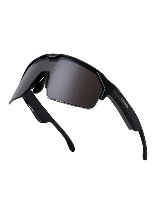  - CHAMELO - Music Shield HVL Lens Smart Glasses — Matte Black Frame/Smoke Lenses