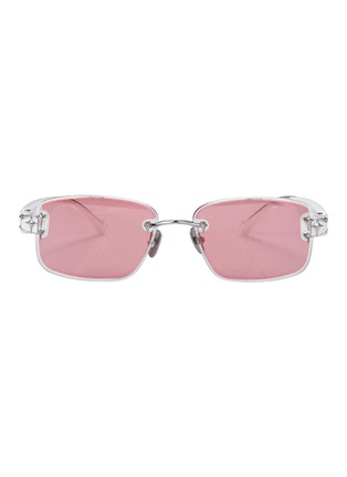 Detail View - Click To Enlarge - CHAMELO - Aura Prismatic™ Lens Smart Glasses — Glossy White Frame/Calm Lenses