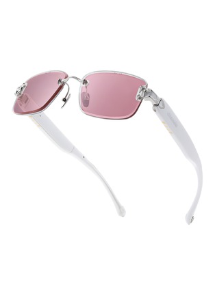 Detail View - Click To Enlarge - CHAMELO - Aura Prismatic™ Lens Smart Glasses — Glossy White Frame/Calm Lenses