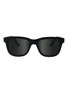 Front View - Click To Enlarge - CHAMELO - Dusk Classic Alpha Lens Smart Glasses — Matte Black Frame/Smoke Lenses