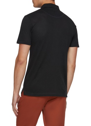 Back View - Click To Enlarge - SUNSPEL - Riviera Pocket Cotton Polo Shirt