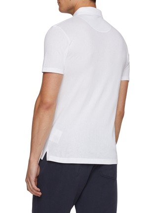 Back View - Click To Enlarge - SUNSPEL - Riviera Pocket Cotton Polo Shirt