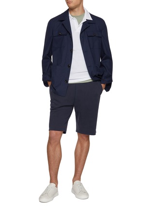 Figure View - Click To Enlarge - SUNSPEL - Drawstring Cotton Sweat Shorts