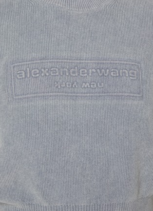  - ALEXANDERWANG - Embossed Logo Ribbed Crewneck T-Shirt