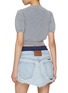 Back View - Click To Enlarge - ALEXANDERWANG - Embossed Logo Ribbed Crewneck T-Shirt