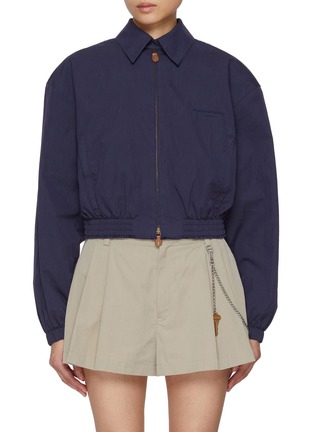 Main View - Click To Enlarge - ALEXANDERWANG - Elasticated Hem Harrington Jacket