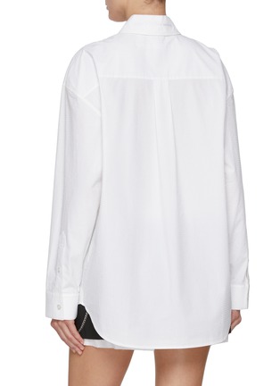 Back View - Click To Enlarge - ALEXANDERWANG - Hotfix Button Up Cotton Shirt
