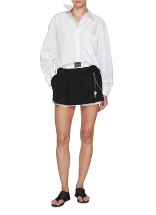 Figure View - Click To Enlarge - ALEXANDERWANG - Hotfix Button Up Cotton Shirt