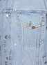  - ALEXANDERWANG - Metal Hardware Oversized Distressed Light Wash Denim Jacket
