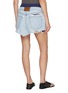 Back View - Click To Enlarge - ALEXANDERWANG - Prestyle Boxer Distressed Light Wash Denim Skirt