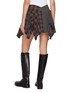 Back View - Click To Enlarge - ALEXANDERWANG - Deconstructed Plaid Cotton Mini Skirt
