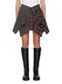 Main View - Click To Enlarge - ALEXANDERWANG - Deconstructed Plaid Cotton Mini Skirt