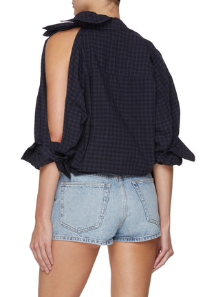 Back View - Click To Enlarge - ALEXANDERWANG - Knotted Button Down Cotton Shirt