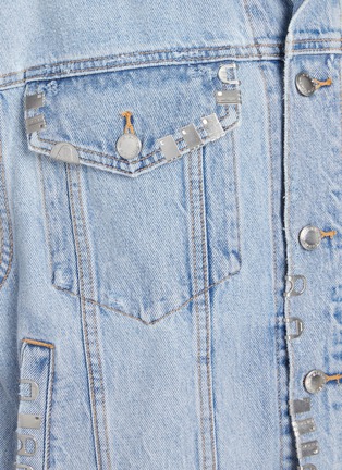  - ALEXANDERWANG - Metal Hardware Oversized Distressed Light Wash Denim Vest