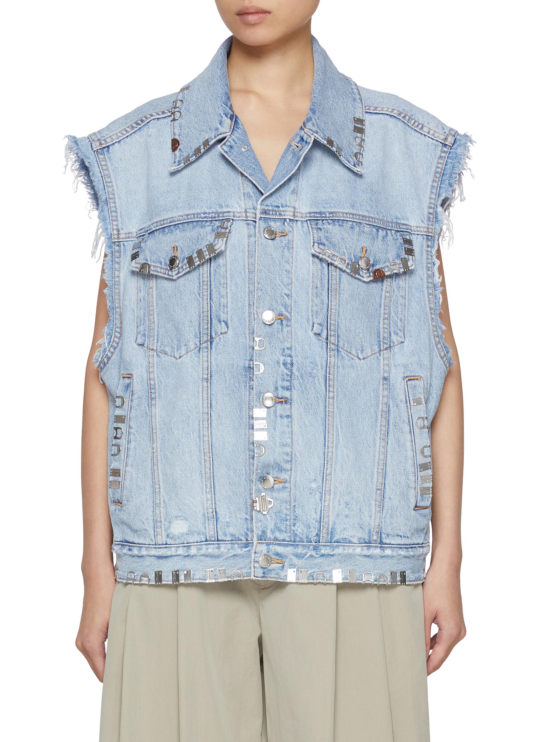【美品】Alexander Wang denim trucker vest Alexander Wang Trucker Vest Denim Jacket | Blue | FARFETCH