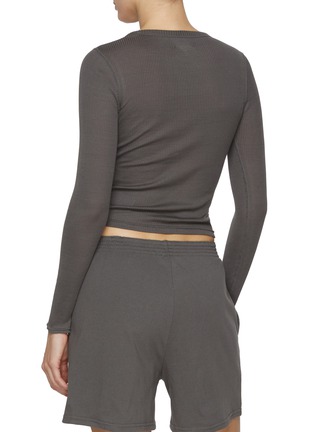 Front View - Click To Enlarge - ALEXANDERWANG - Long Sleeve Crewneck Cotton T-Shirt