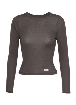 Main View - Click To Enlarge - ALEXANDERWANG - Long Sleeve Crewneck Cotton T-Shirt