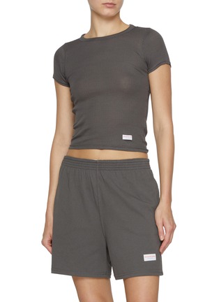 Figure View - Click To Enlarge - ALEXANDERWANG - Short Sleeve Crewneck Cotton T-Shirt
