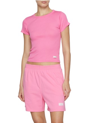 Figure View - Click To Enlarge - ALEXANDERWANG - Short Sleeve Crewneck Cotton T-Shirt