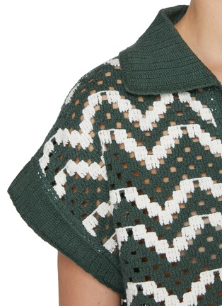  - VARLEY - Joelle Cotton Crochet Polo Shirt