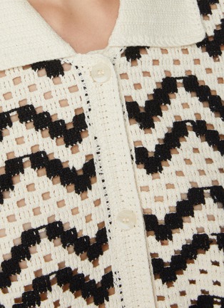  - VARLEY - Anais Cotton Crochet Polo Shirt