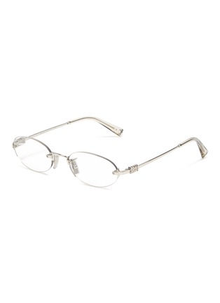 Main View - Click To Enlarge - MIU MIU - Miu Regard Metal Oval Optical Glasses