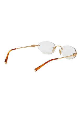 Figure View - Click To Enlarge - MIU MIU - Metal Rectangular Optical Glasses