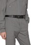 Figure View - Click To Enlarge - PRADA - Metal Logo Leather Belt