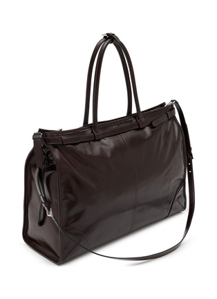Detail View - Click To Enlarge - PRADA - Belted Leather Tote Bag