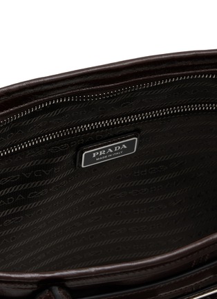 Detail View - Click To Enlarge - PRADA - Belted Leather Tote Bag