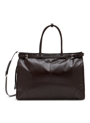 Main View - Click To Enlarge - PRADA - Belted Leather Tote Bag