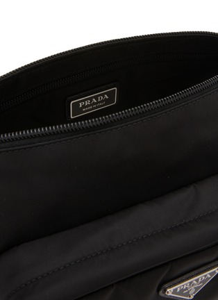 Detail View - Click To Enlarge - PRADA - Medium Tessuto Logo Plaque Re-Nylon Shoulder Bag