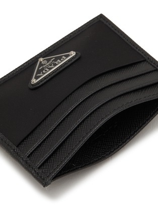 Detail View - Click To Enlarge - PRADA - Re-Nylon Tessuto Leather Card Holder