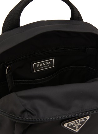 Detail View - Click To Enlarge - PRADA - Tessuto Logo Plaque Re-Nylon Backpack