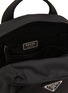 Detail View - Click To Enlarge - PRADA - Tessuto Logo Plaque Re-Nylon Backpack