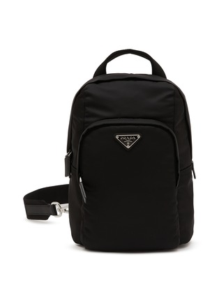 Main View - Click To Enlarge - PRADA - Tessuto Logo Plaque Re-Nylon Backpack