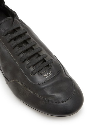 Detail View - Click To Enlarge - PRADA - Collapse Low Top Leather Men's Sneakers