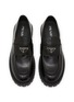 Detail View - Click To Enlarge - PRADA - Spazzolato Rois Chocolate Leather Loafers