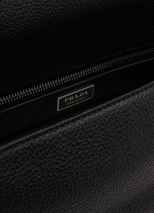 Detail View - Click To Enlarge - PRADA - Logo Plaque Leather Shoulder Bag
