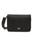 Main View - Click To Enlarge - PRADA - Logo Plaque Leather Shoulder Bag