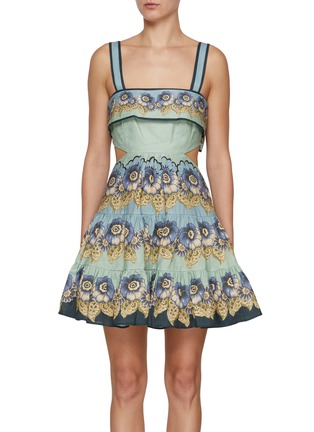 Main View - Click To Enlarge - ALÉMAIS - Madelena Cut Out Waist Dress
