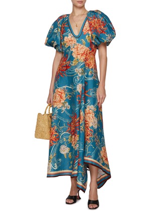 Figure View - Click To Enlarge - ALÉMAIS - Fletcher Puff Sleeve Midi Dress