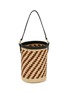 Main View - Click To Enlarge - SENSI STUDIO - Two Tone Woven Straw Basket Bag