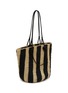 Detail View - Click To Enlarge - SENSI STUDIO - Striped Straw Tote Bag