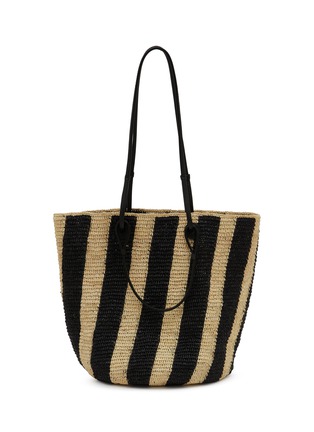 Main View - Click To Enlarge - SENSI STUDIO - Striped Straw Tote Bag
