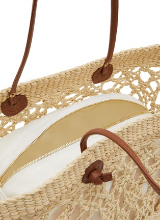 Detail View - Click To Enlarge - SENSI STUDIO - Open Weave Straw Beach Backet Bag