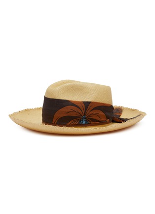 Main View - Click To Enlarge - SENSI STUDIO - Aguacate Long Brim Toquilla Straw Hat
