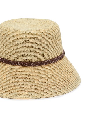 Detail View - Click To Enlarge - SENSI STUDIO - Lampshade Crochet Straw Hat